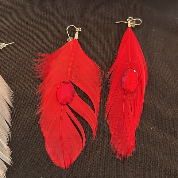 Feather earrings #108 - Picture 3 of 4